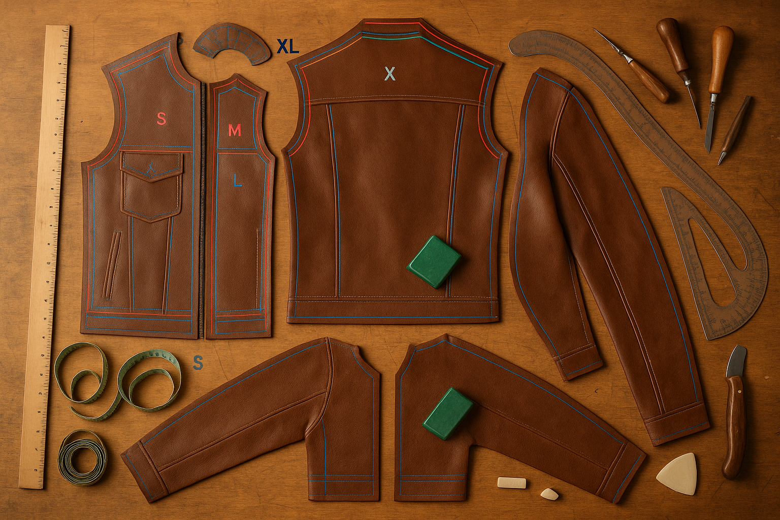 Pattern Grading: Making Leather Jackets in Different Sizes